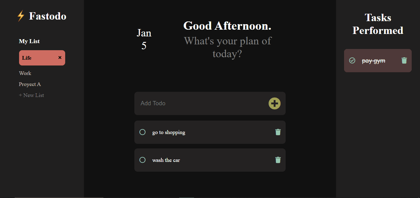 Todo List JS preview